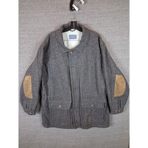 Pendlton Mens Jacket XL Gray Wool Field Jacket Chore‎ Barn Vintage Thinsulate